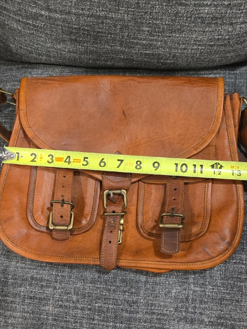 Komal's Passion Distressed Leather Messenger Bag